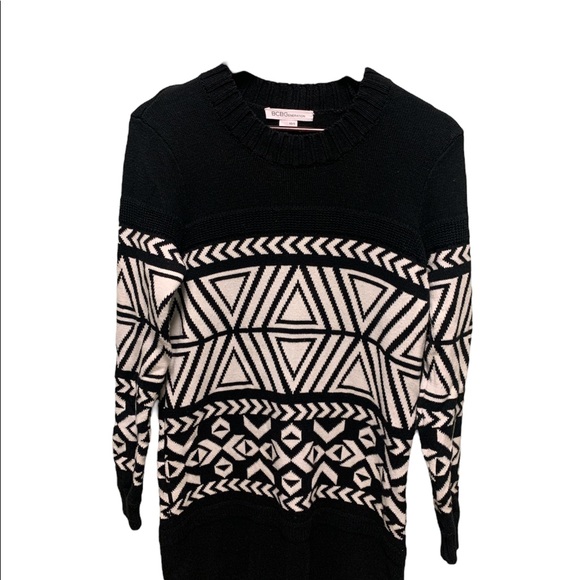 BCBG Holland Roden Black and white sweater Dress XS/S - Picture 5 of 9
